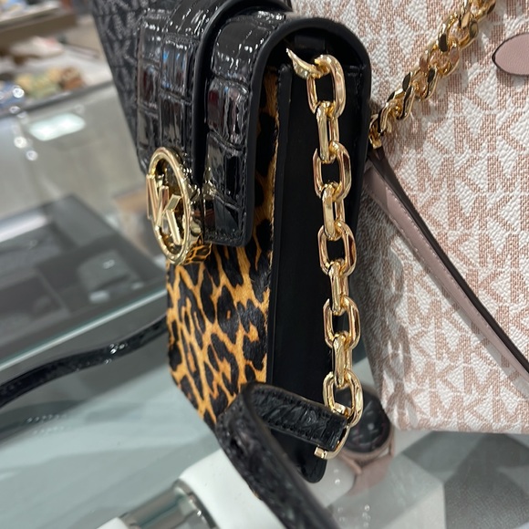 Michael Kors Carmen Small NS Phone XBODY HairCalf 
Black Multi - Picture 3 of 16
